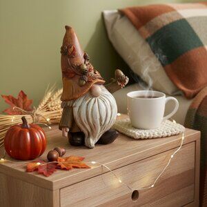 Gnome Holding Acorn Home Autumn Fall Table Decoration Thanksgiving Gift